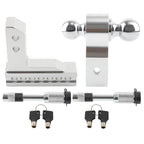 Adjustable Aluminum Trailer Hitch with Dual Ball for Various Models