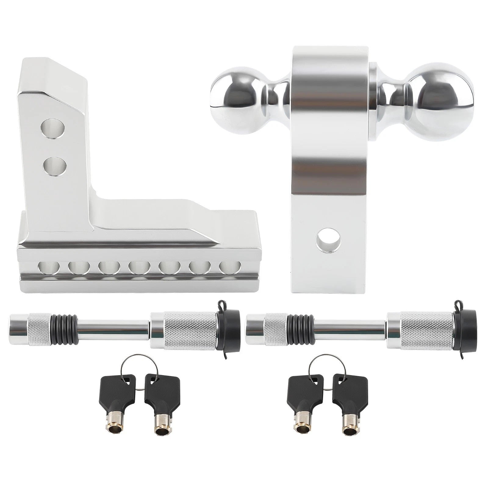 Adjustable Aluminum Trailer Hitch with Dual Ball for Various Models
