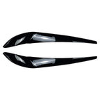 Set of 2 Front Headlight Eyebrow Eyelid Covers for BMW X3 F25 X4 F26 (2014–2017) Gloss Black