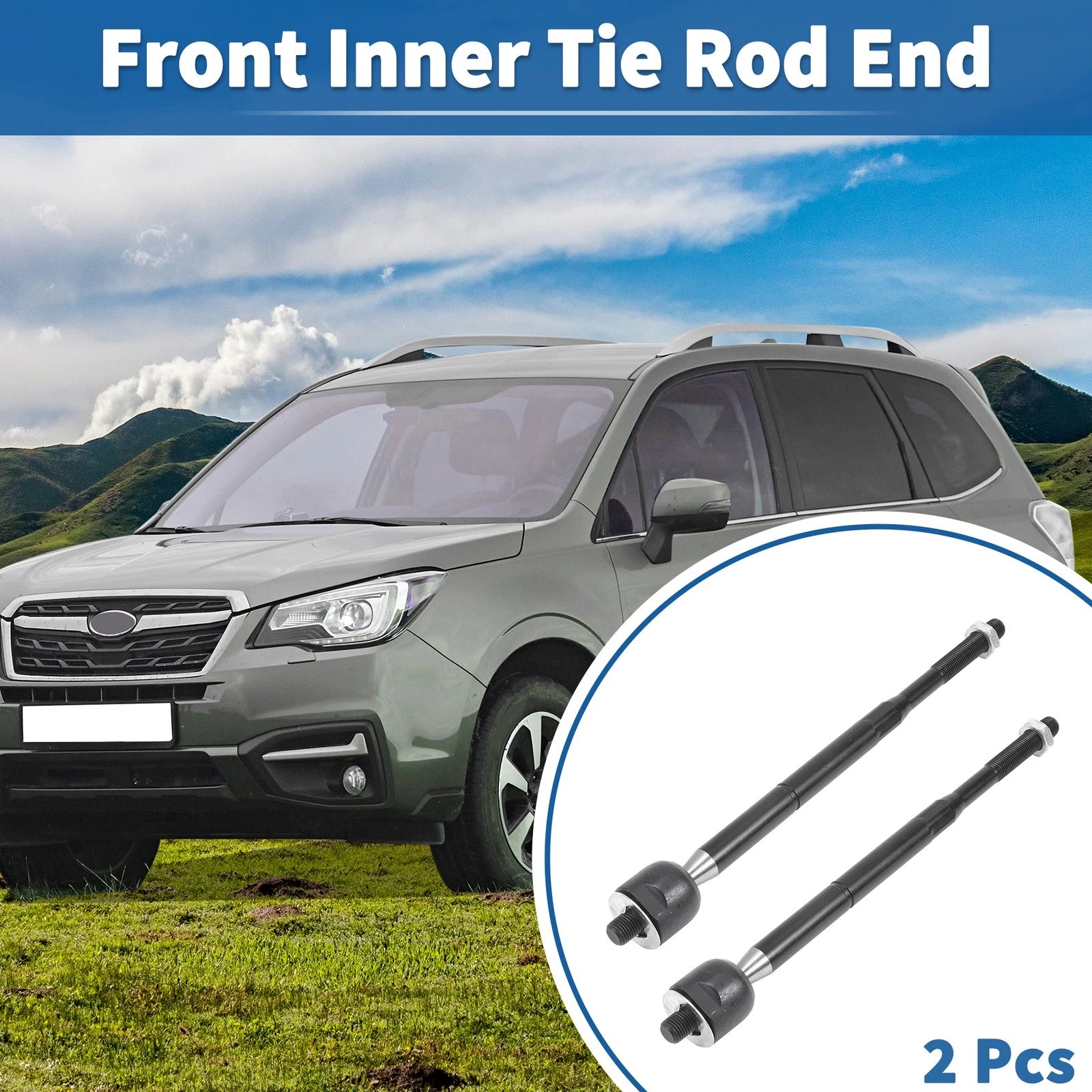 2X Front Inner Tie Rod End Links for Saturn Ion (2003–2007) Pontiac G5 (2007–2010)