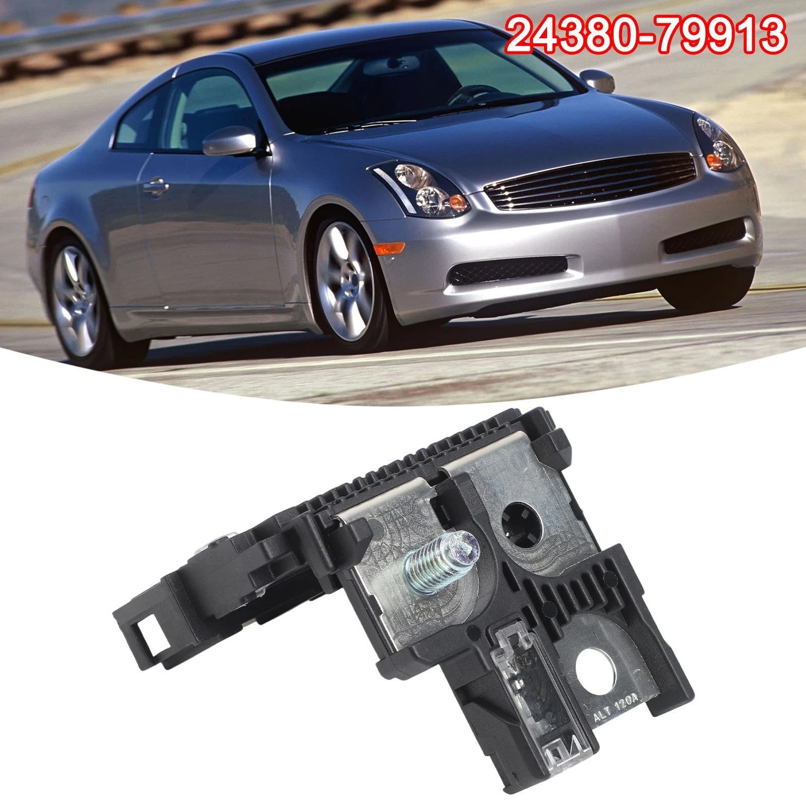 Battery Fuse Connector for Nissan (24380-79913, 24380-BB50A)