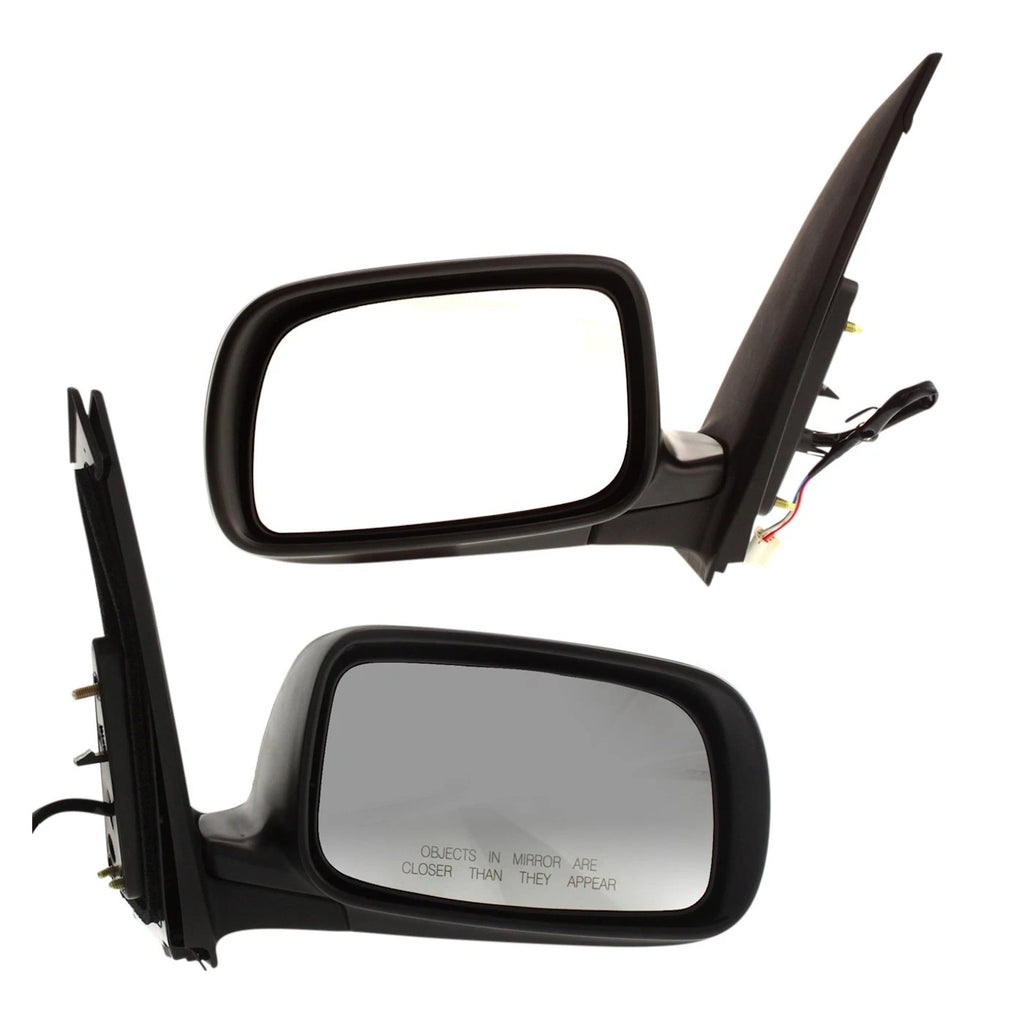 Set of 2 Black Folding Power Side View Door Mirrors for Prius (2008–2009)