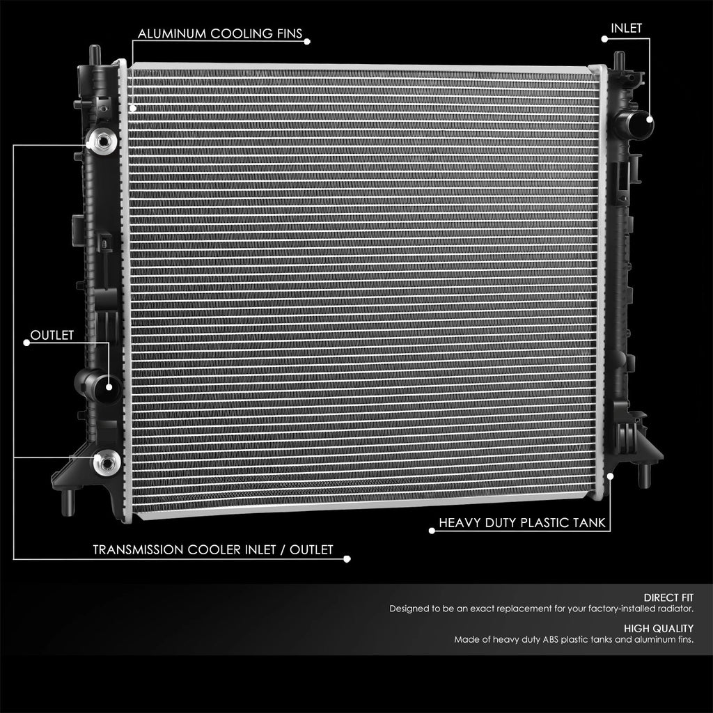 OE Style Aluminum Core Radiator for Chevrolet Camaro 3.6L 6.2L (2016–2021) DPI 13598