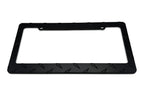 License Plate Frame Black Diamond Plate Metal for Car Truck SUV