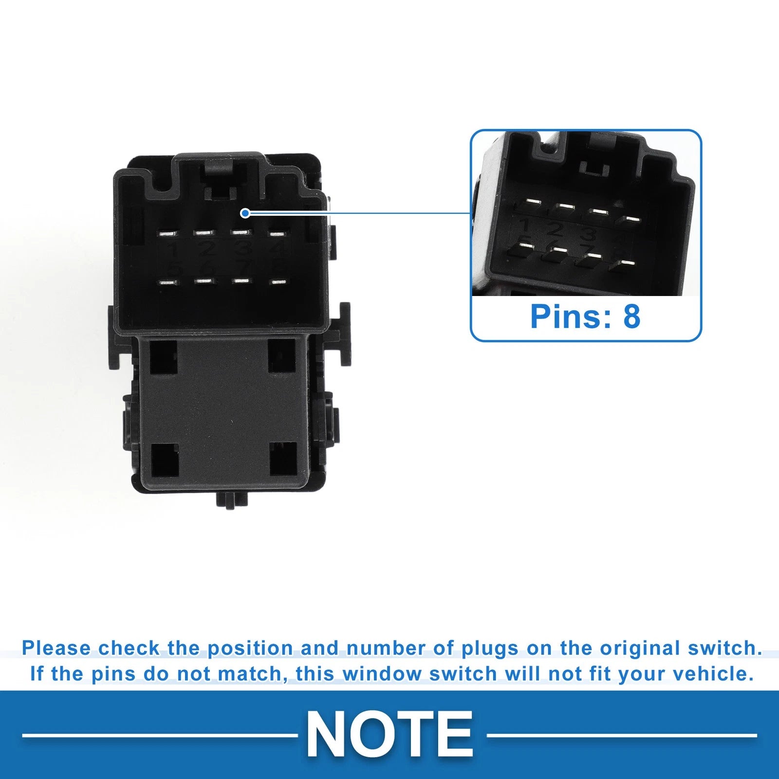 Rear Power Window Switch for Ford Edge, Expedition, F-150 (2015–2023) No.FL3Z14529AB