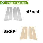 6 Pcs Pillar Window Trim for Chevy Malibu (2013–2015) Silver Tone