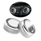 2X Aluminum Alloy Volume Radio Switch Knob Cover for Porsche 911, Cayenne, Macan