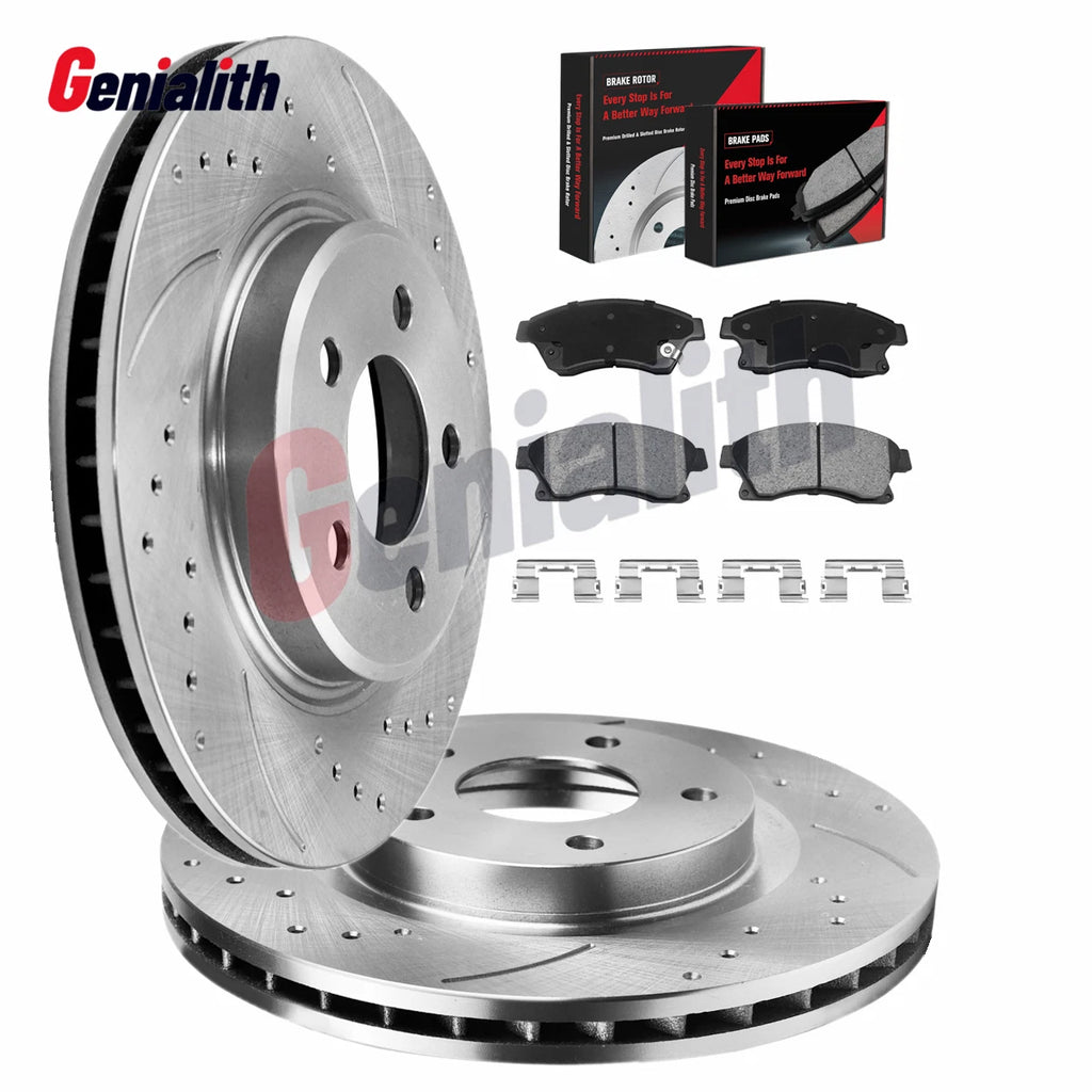 Front Drilled Rotors & Brake Pads for Chevrolet Cruze Limited Sonic (2011–2015)