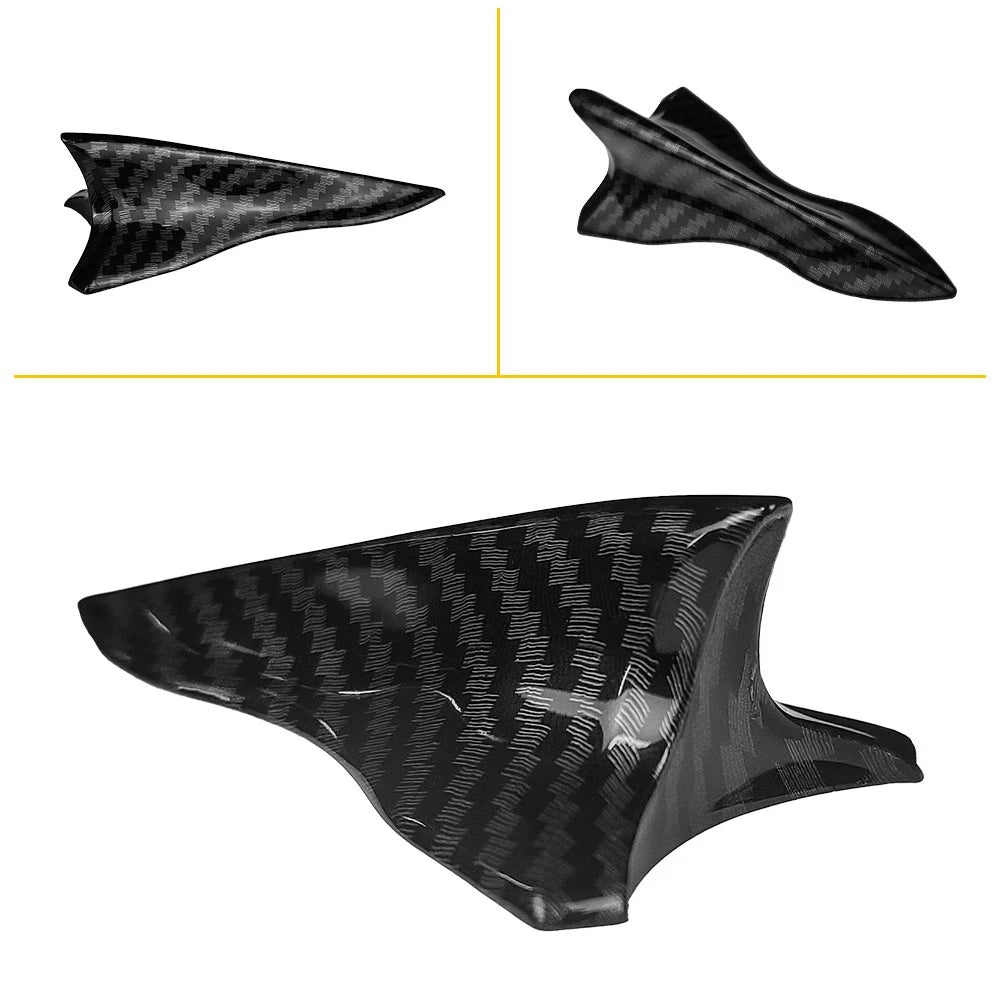 10X Carbon Fiber Shark Fin Decorative Stickers Universal
