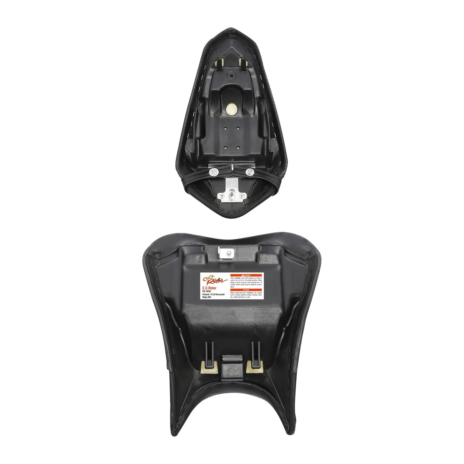 Driver Passenger Seat for Kawasaki Ninja 400 Z400 (2018–2024) Black