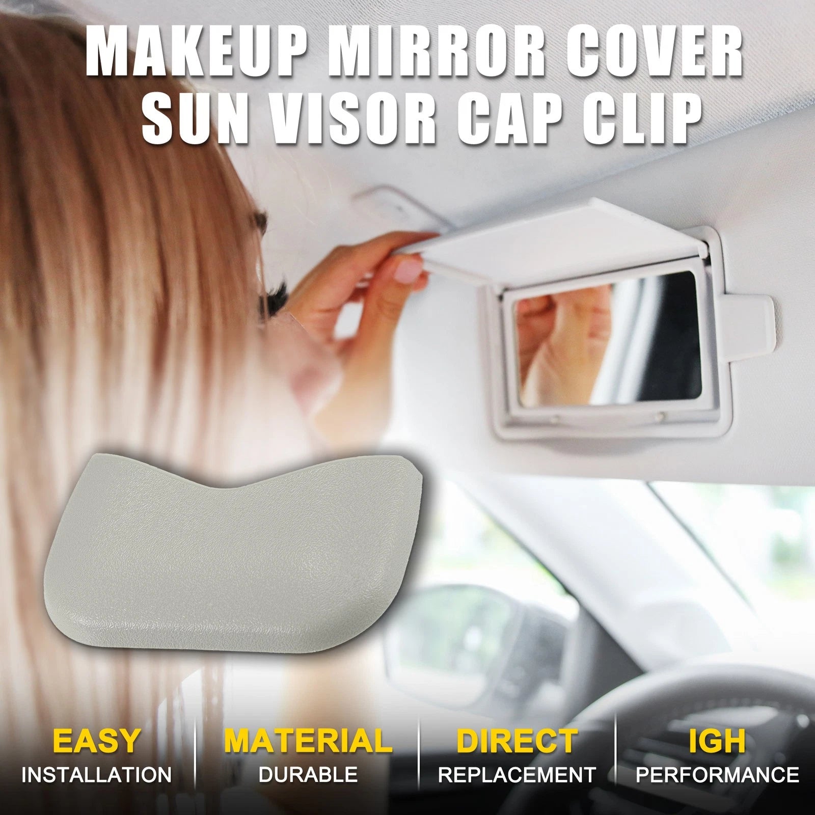 Makeup Mirror Cover Sun Visor Cap Clip for Nissan (1 Set) No.964203JA0A