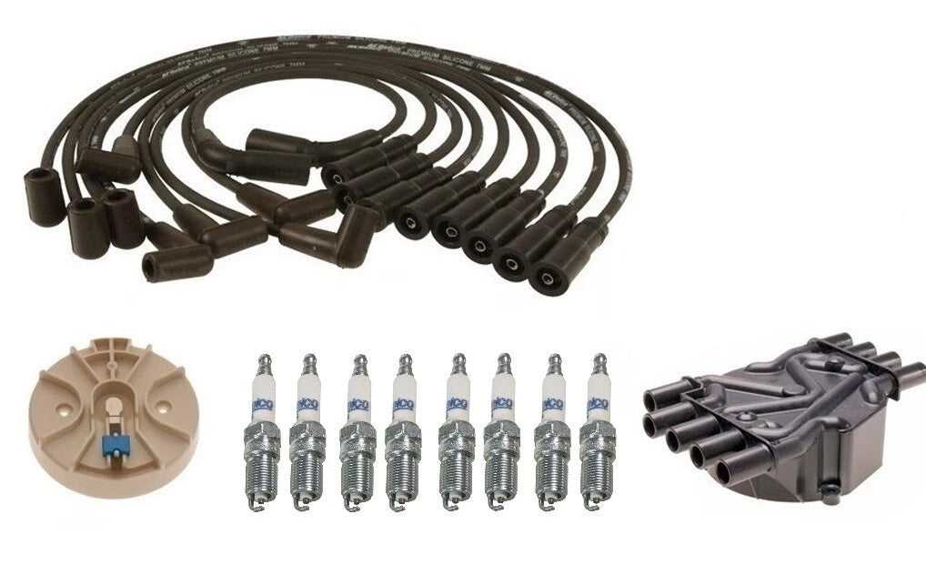 ACDelco Ignition Kit for Chevy GMC V8 (Distributor Rotor, Cap, Wires, Plugs)