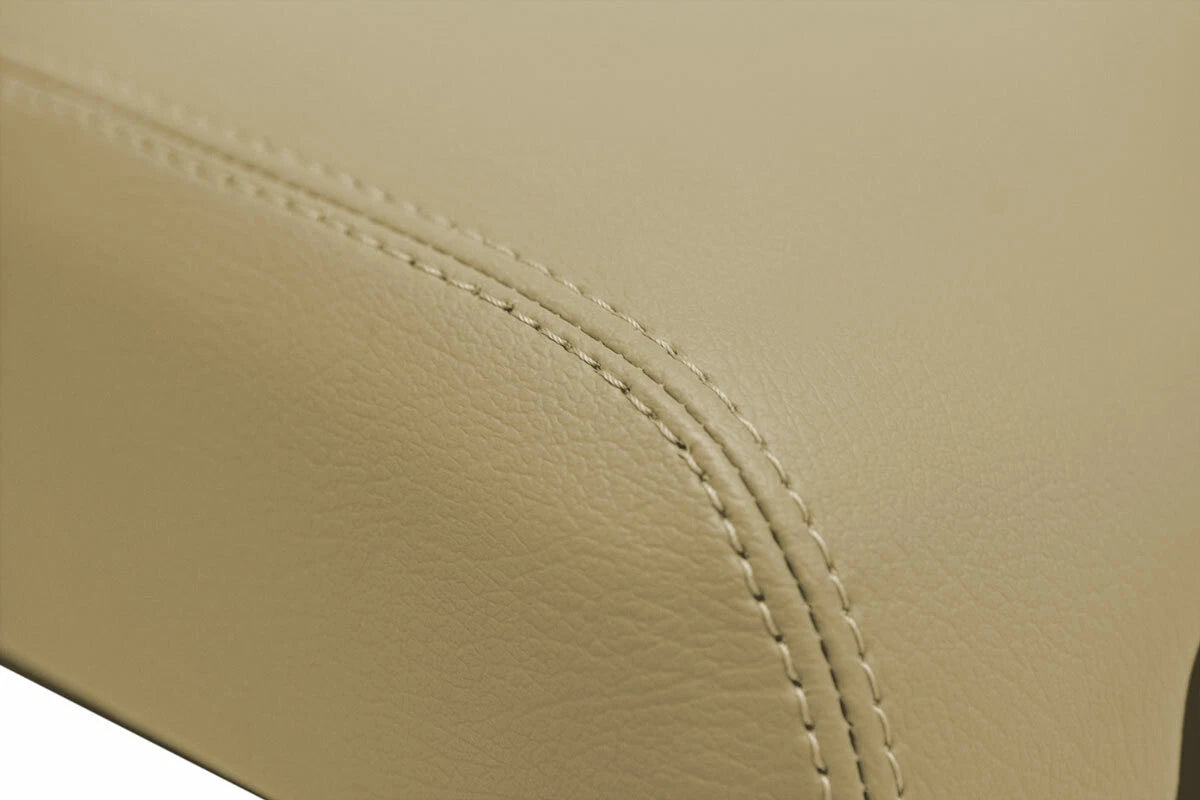 Leather Console Lid Armrest Cover for Mitsubishi Montero (2001–2006) Beige