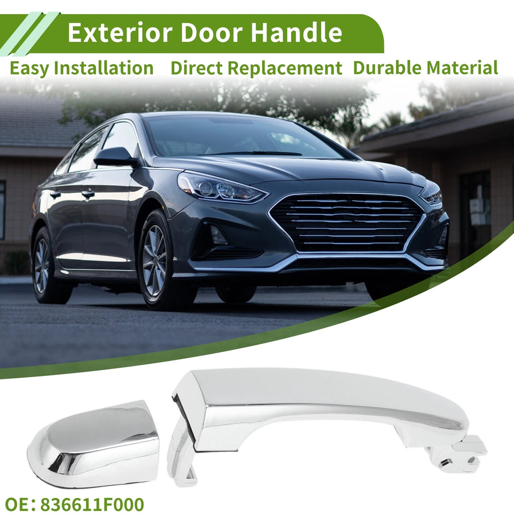 Exterior Door Handle for Hyundai Kia (No. 836611F000) Rear Right Silver Tone
