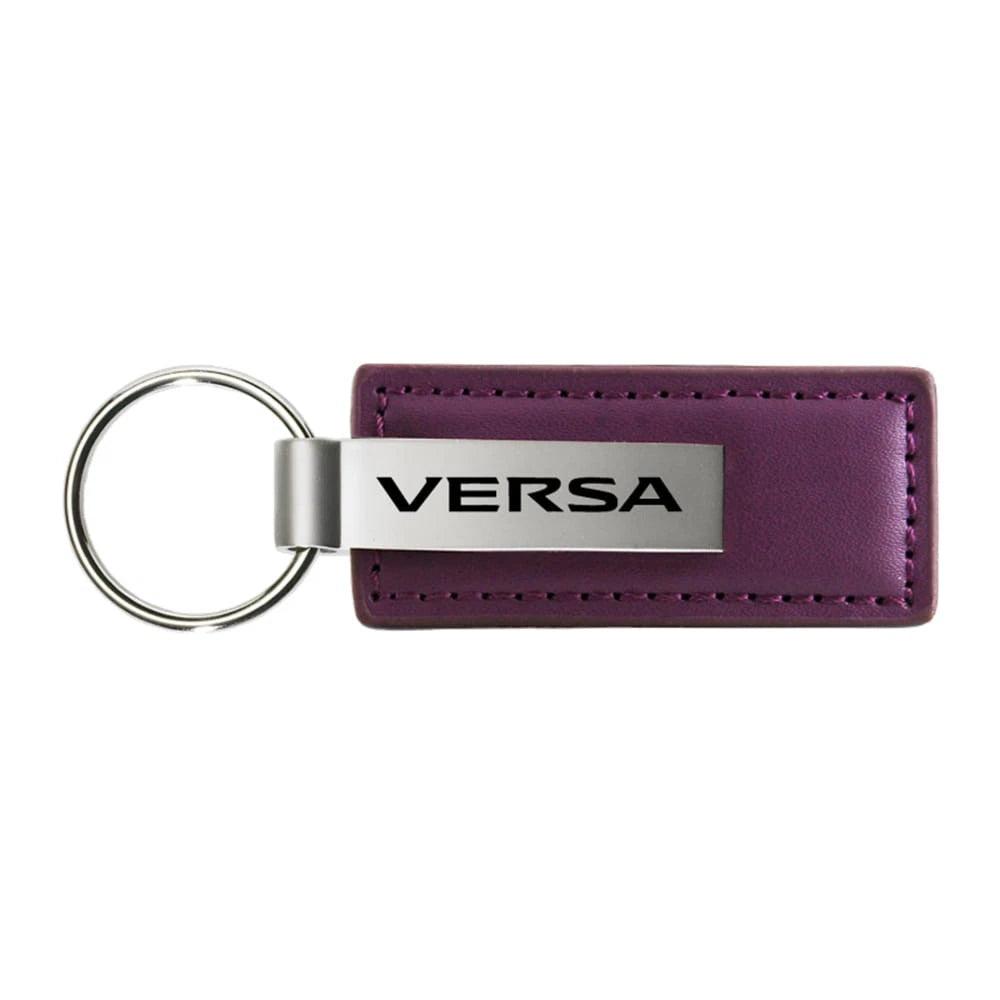 Purple Leather Keychain - Officially Licensed for Nissan Versa