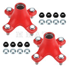 2X Rear Red Wheel Hubs w/Nuts for Honda TRX250 300 400 X EX TRX450R TRX450ER