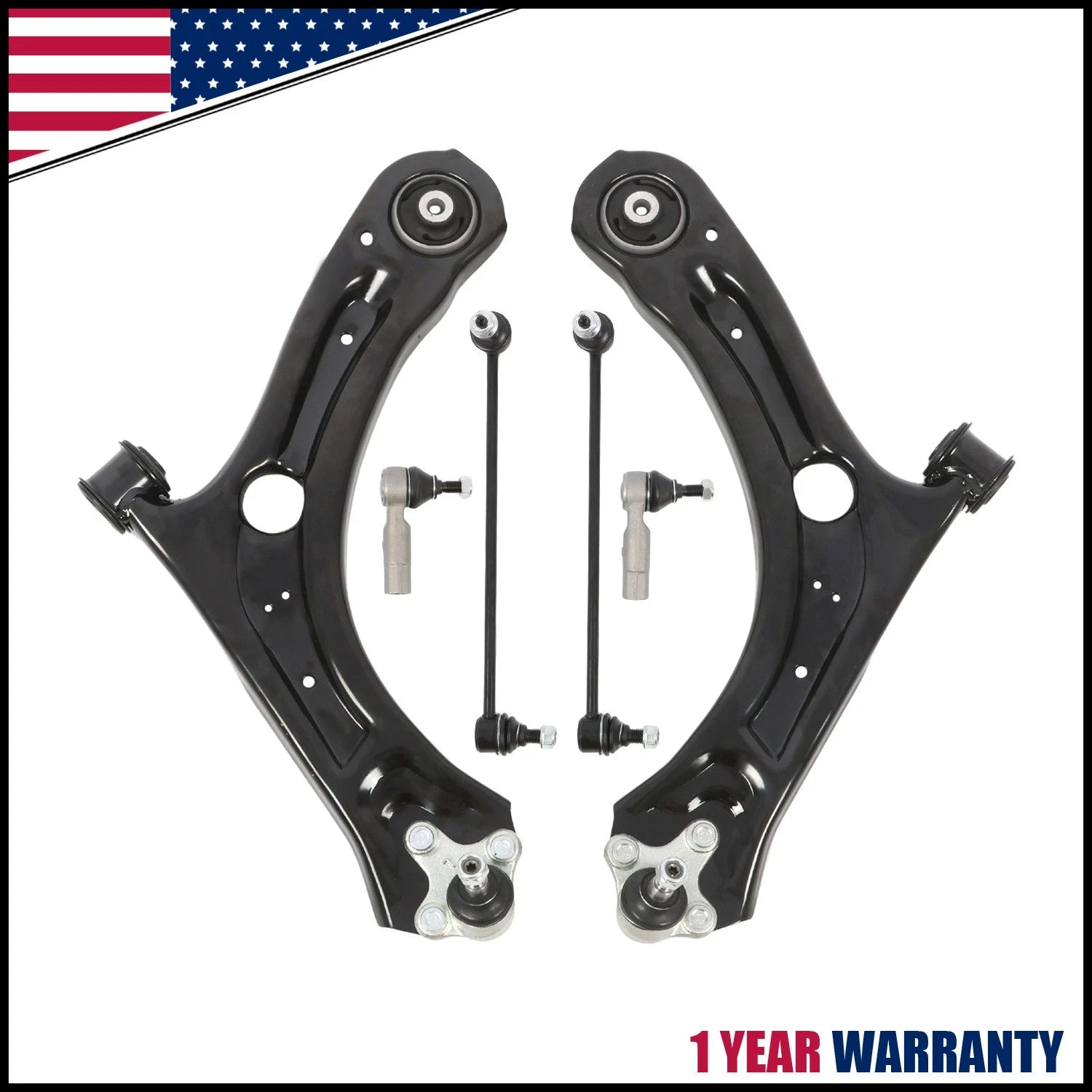 Front Lower Control Arms Sway Bar Tie Rods Kit for Passat Beetle (2012–2017)