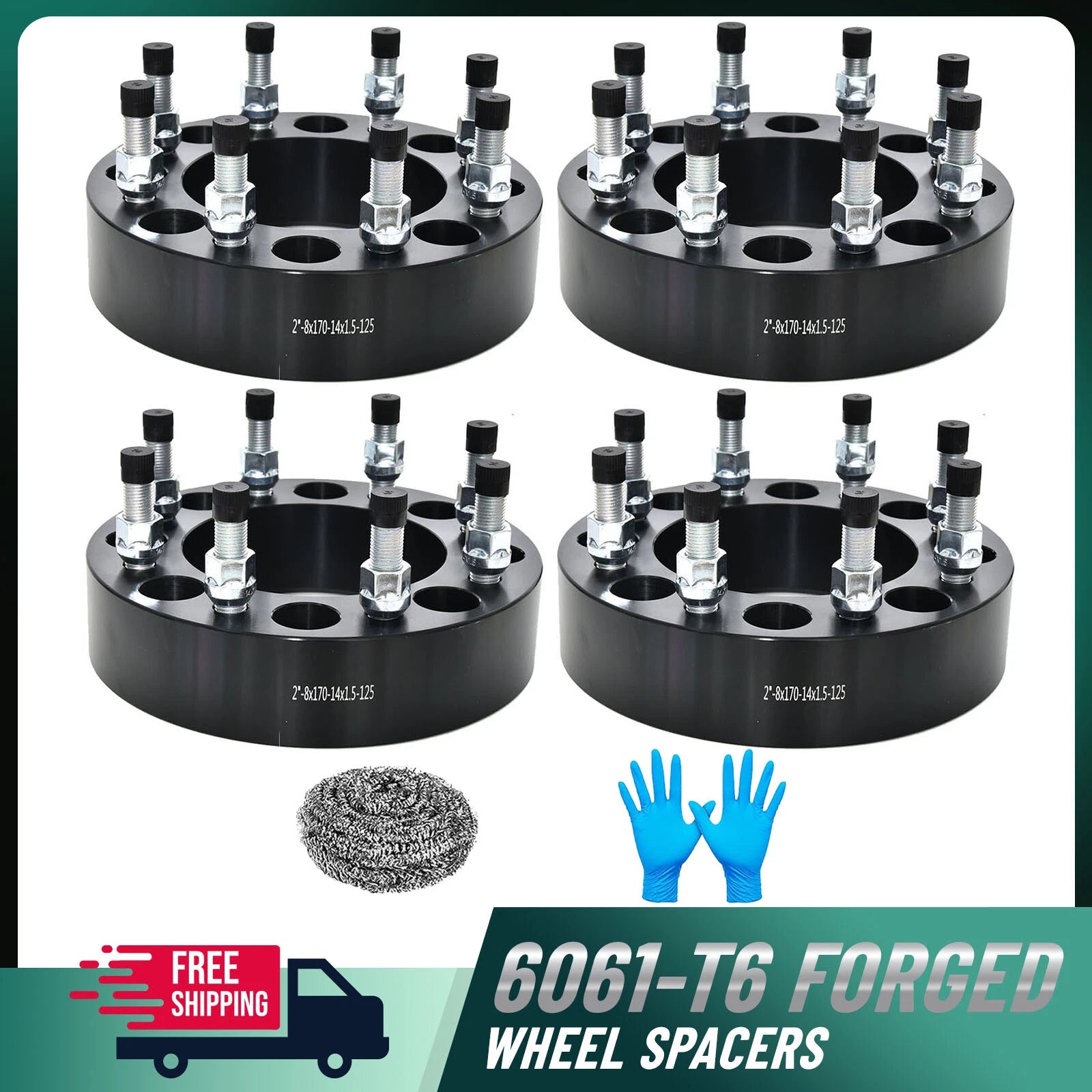 Wheel Spacer 1.5" 2" 8x170 for 2003–2016 Ford F-350 (14x1.5)
