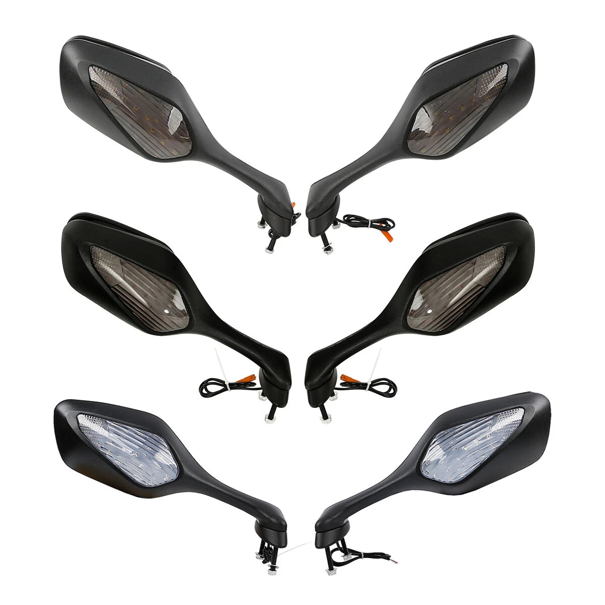 Rearview Mirrors with LED Turn Signals for Honda CBR1000RR (2008–2016)