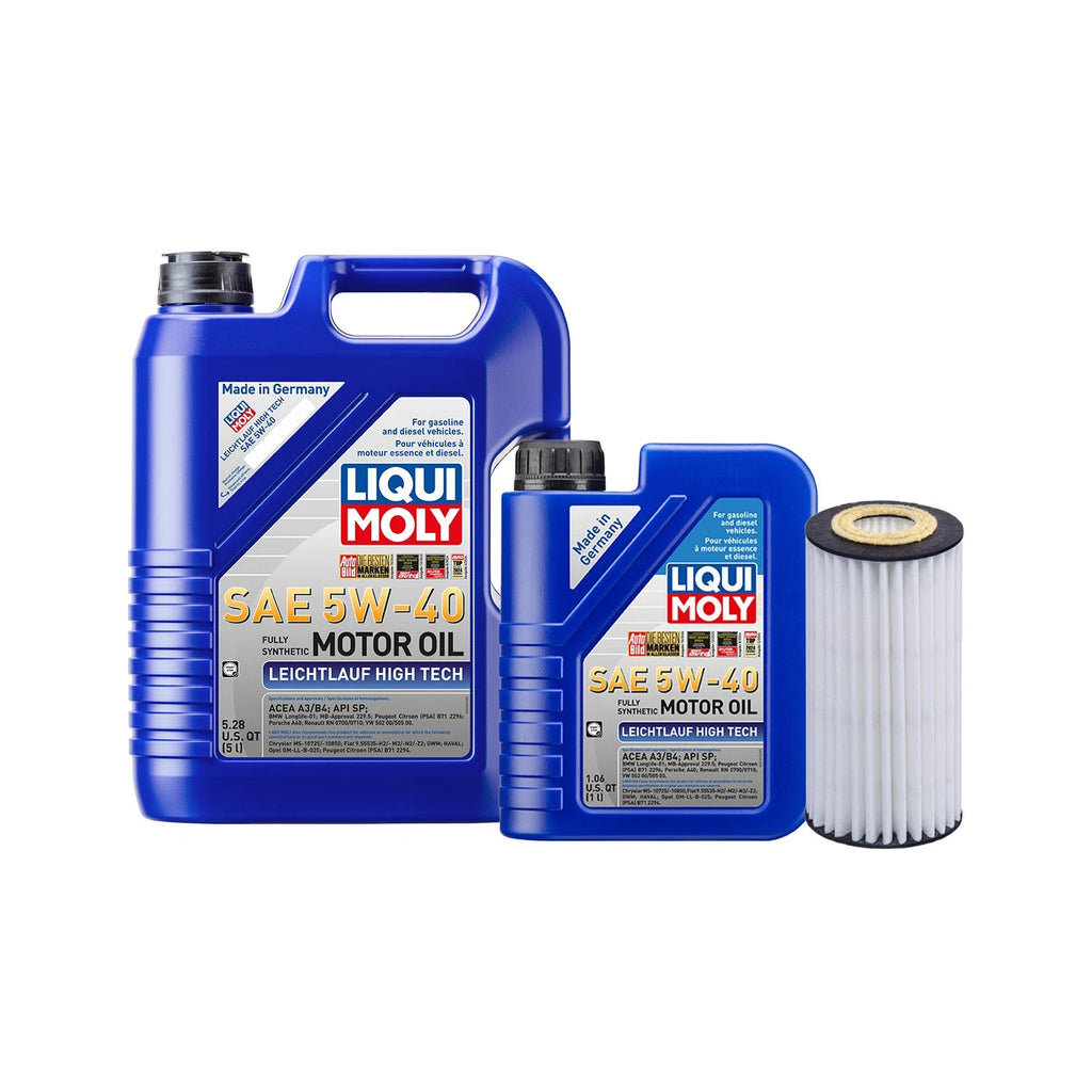 6L Liqui Moly Leichtlauf 5W-40 Oil Change Kit for Audi 1.8/2.0L (2000–2023)