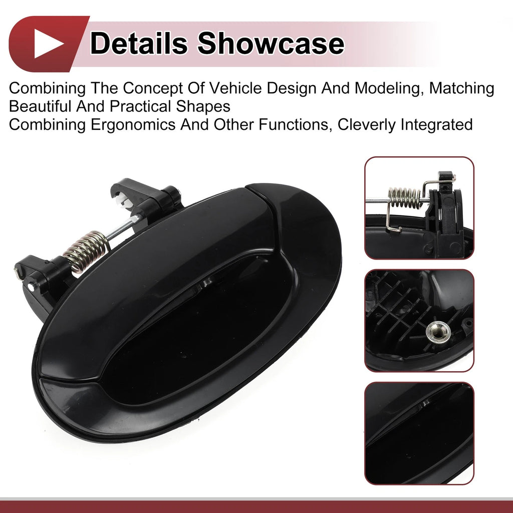 Car Exterior Door Handle for Hyundai Elantra (Rear Left, 2011–2016) No. 8365029001 Black ABS