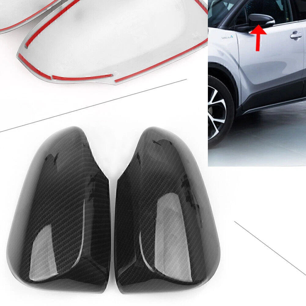 Carbon Fiber Side Mirror Cover Caps for Toyota CHR (2016–2018)