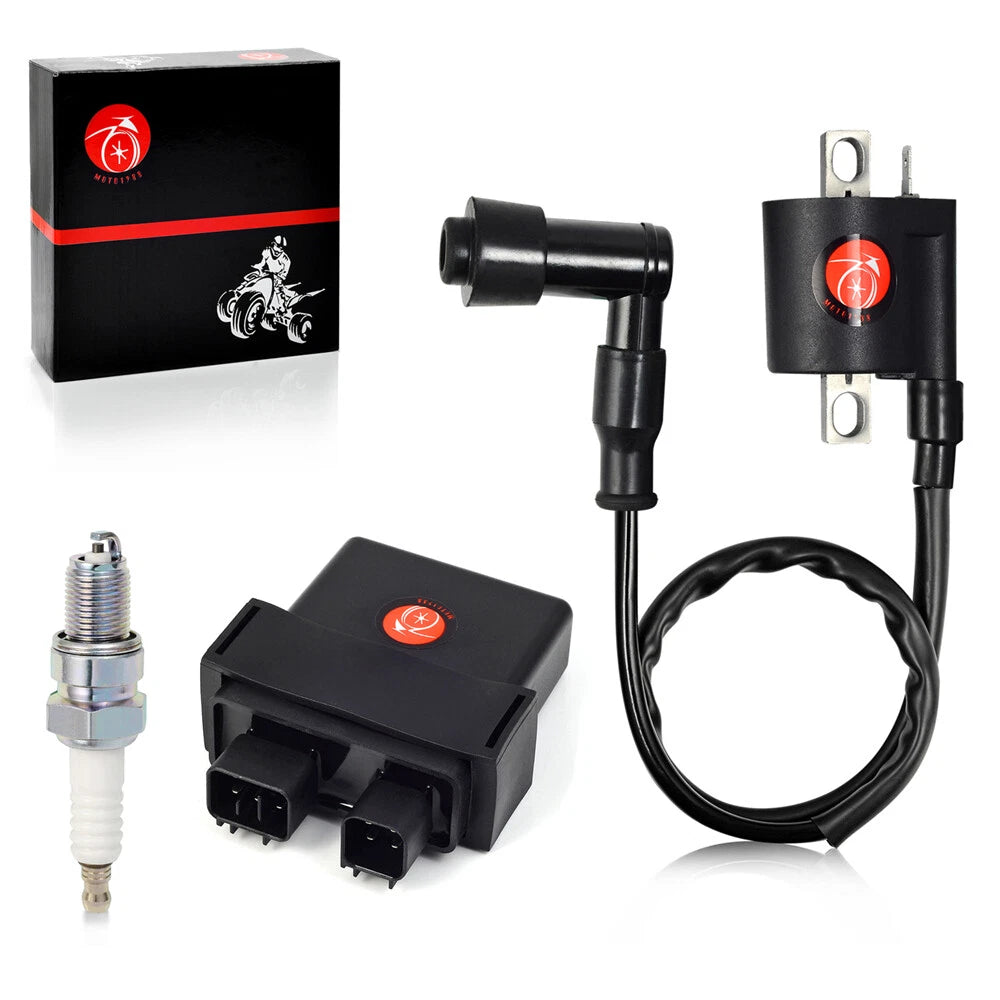 Ignition Coil Spark Plug and CDI Box for Yamaha Raptor 50 (2004-2008)