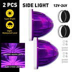 2X Purple LED Side Marker Light for Semi Truck Trailer (Universal)