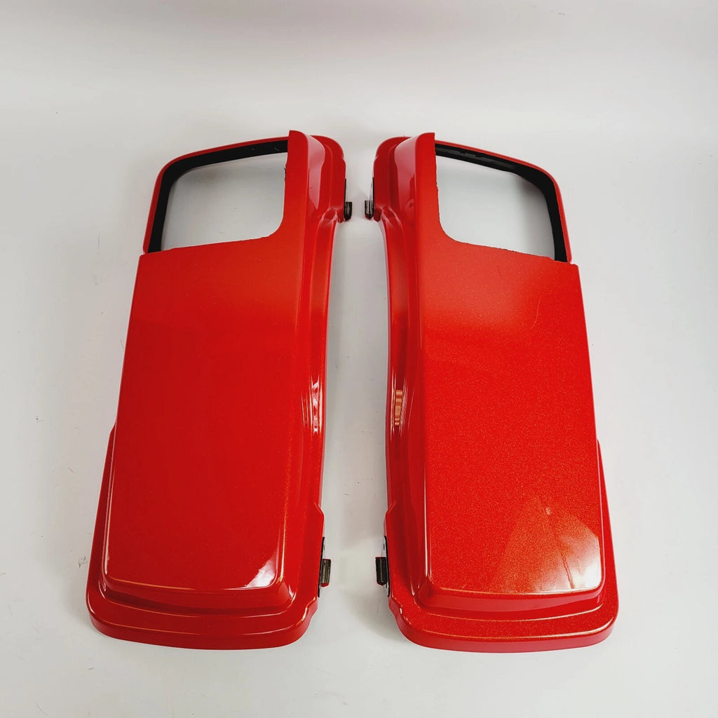 Set of 2 Orange Saddlebag Lids for Harley Davidson Touring (1993–2013)