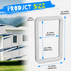 RV Entrance Door Window Frame for Camper Trailer (15.7" x 24.8")