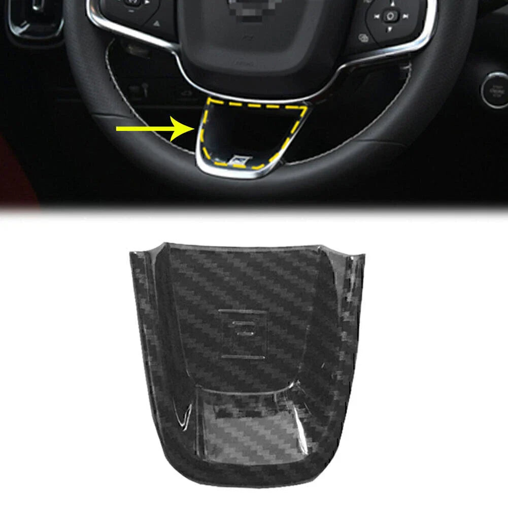 Volvo XC40 2018-2020 ABS Inner Steering Wheel Decor Cover Trim Carbon Fiber