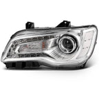 2Pcs Headlight Pair with Bulbs for Chrysler 300 (2015–2023) Chrome