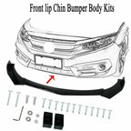 Front Bumper Lip Spoiler Splitter + Strut Rods for Dodge Charger Challenger (2015–2023)
