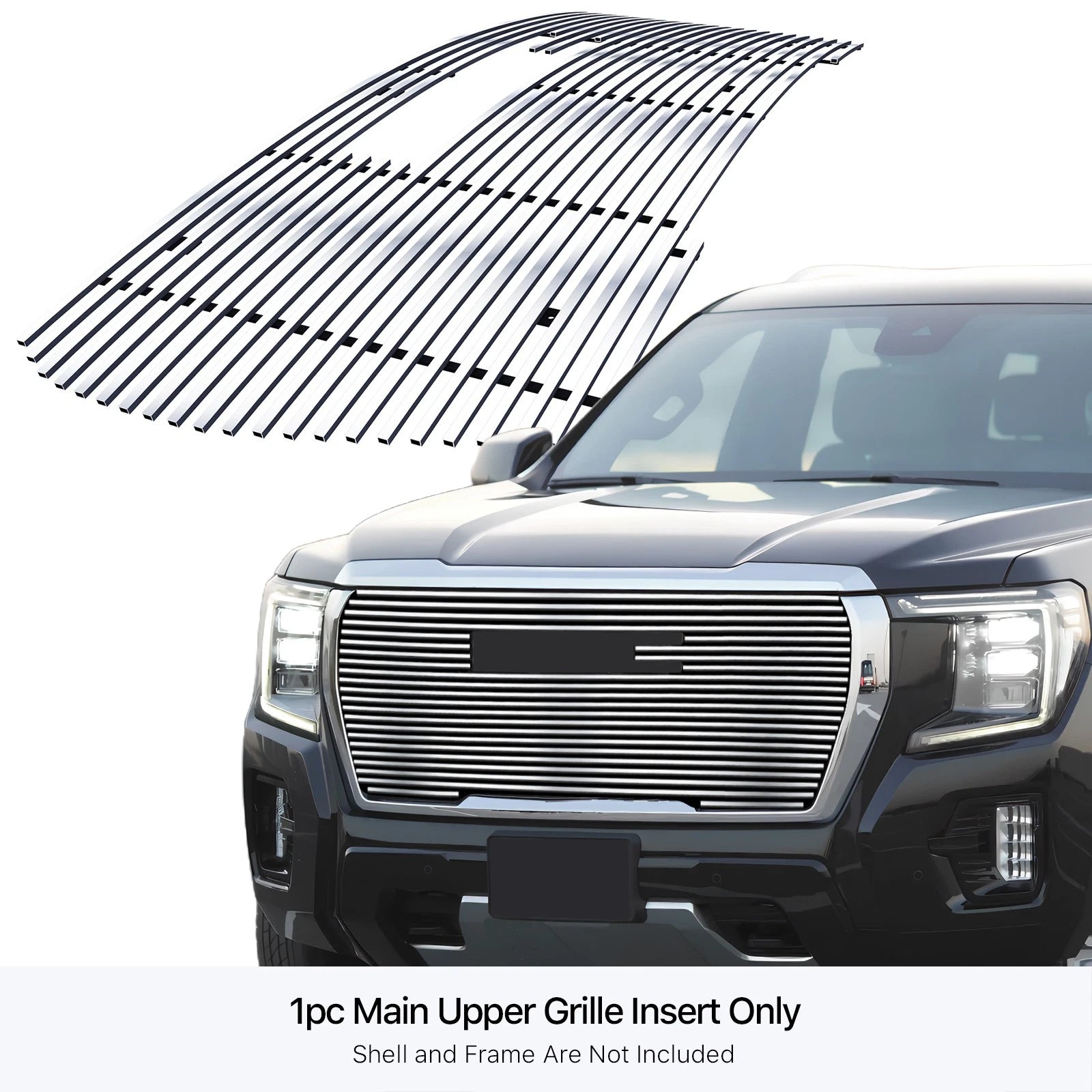 Stainless Steel Chrome Billet Grille Insert for GMC Yukon (2021-2024)
