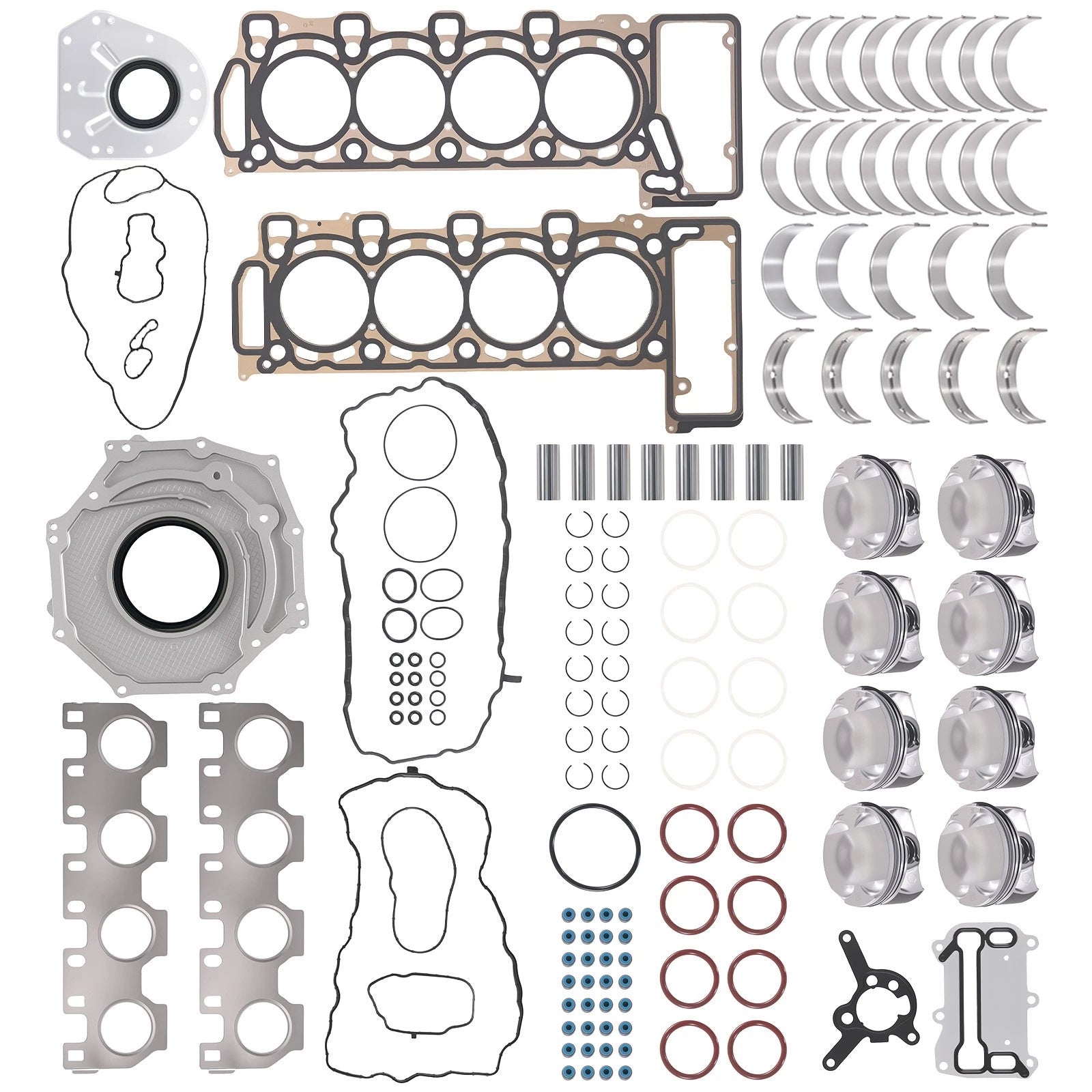 Piston Ring & Gasket Bearings Rebuild Kit for Mercedes AMG M176 M177 (2018–2023)
