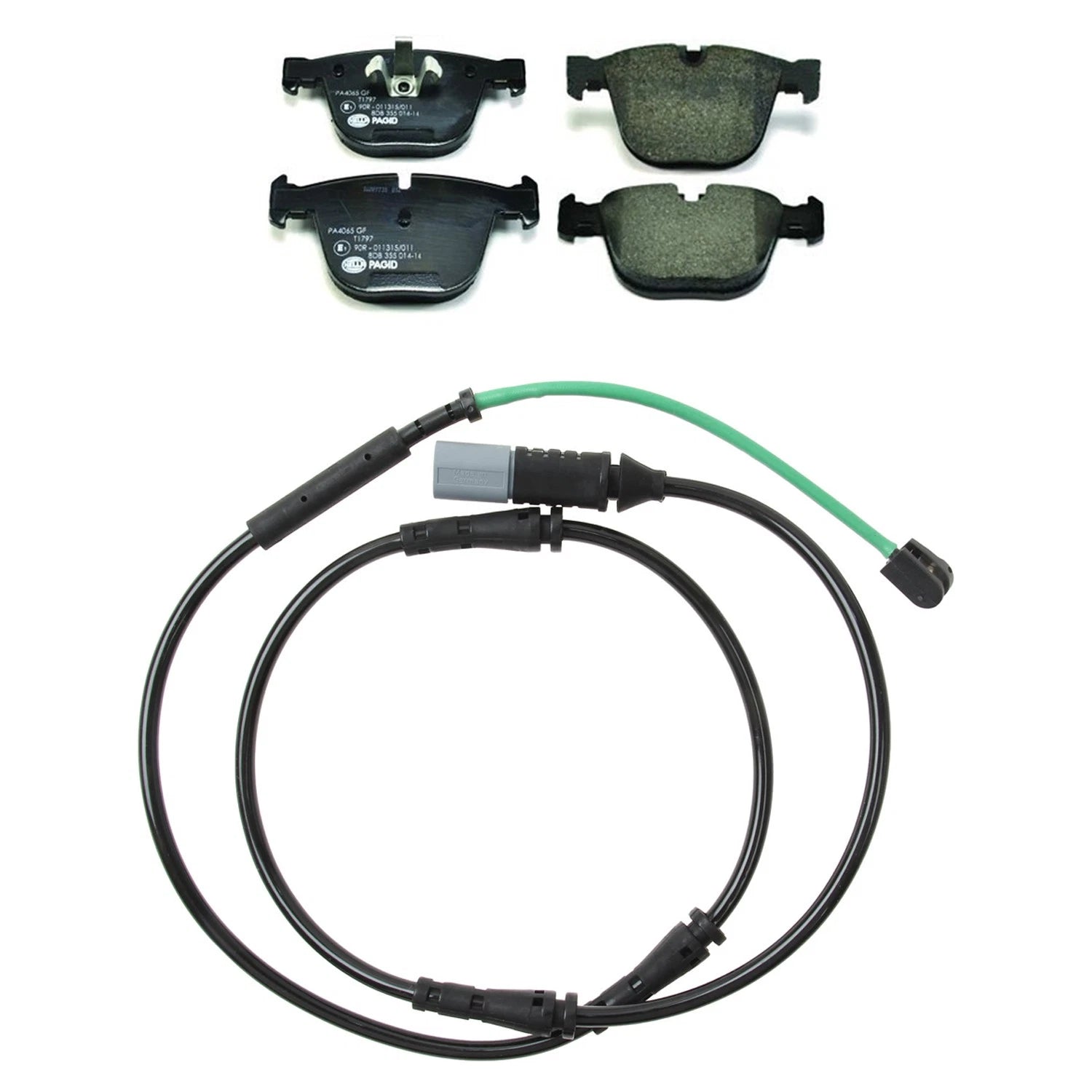 Hella Rear Low-Met Disc Brake Pad w/Sensor for BMW F07 535iGT 550iGT (2010–2017)