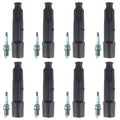 Set of 8 NGK Laser Platinum Spark Plugs & Coil Boots for W140 CL500 R129 SL500 (1992–1999)