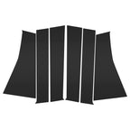 6X Door Pillar Window Trim for Mitsubishi Pajero (2016–2023) Black