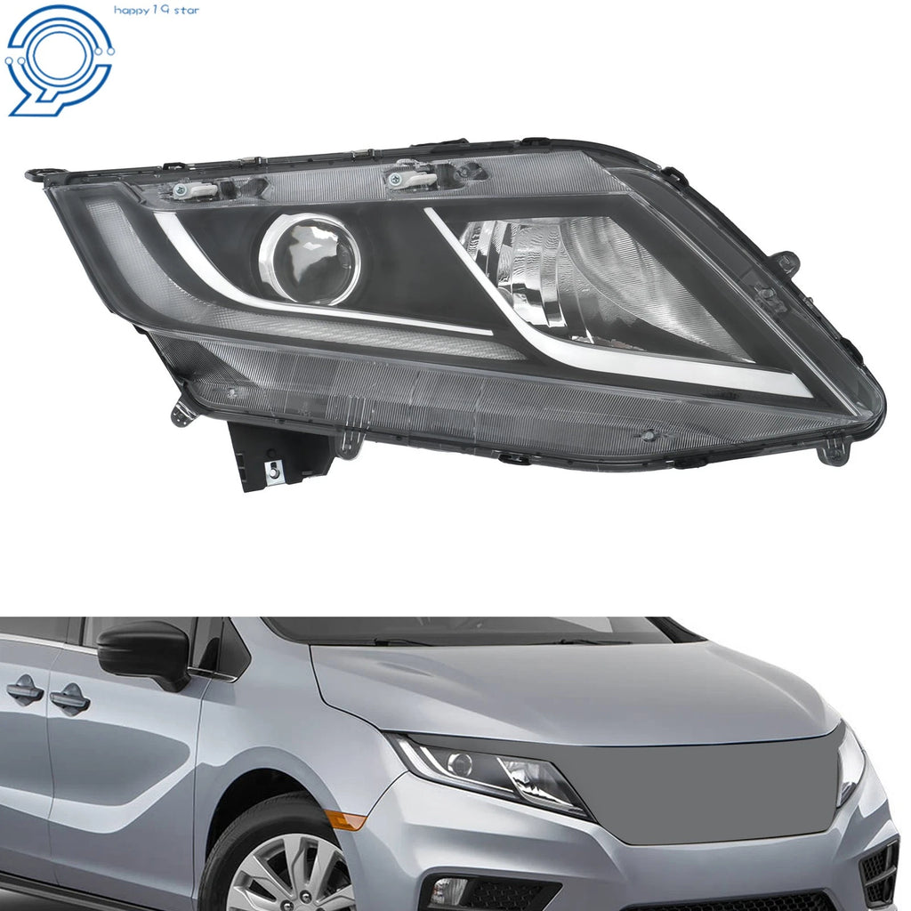 Halogen Headlight Assembly w/ LED DRL for Honda Odyssey (2018–2020) Right Side