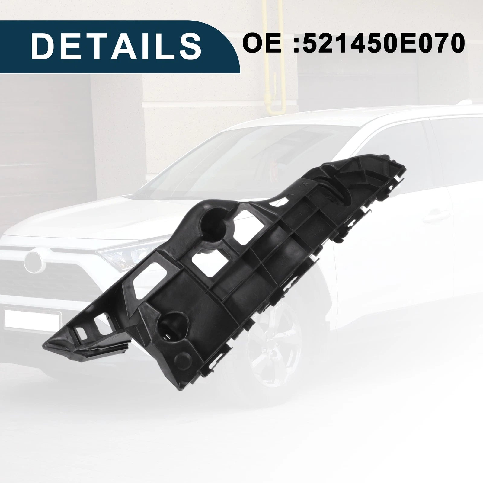 1pc Right Front Bumper Retainer Bracket No. 521450E070 for Toyota Highlander (2014–2019)