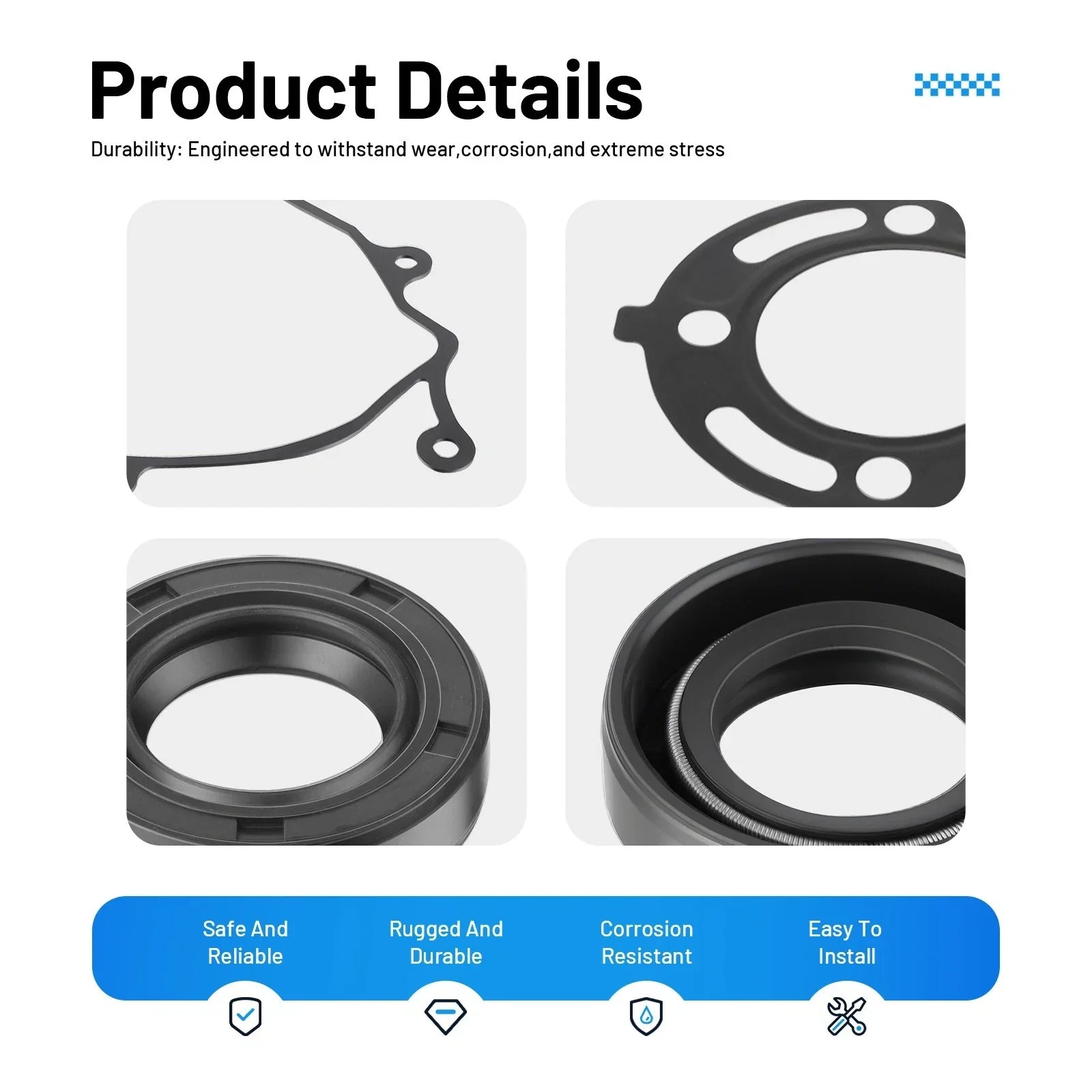 Engine Gasket Top Bottom End Gaskets Seals Kit for Honda CR80RB (1996–2002)
