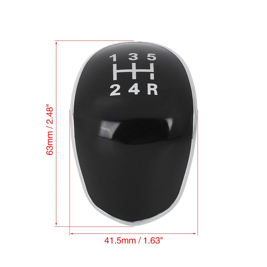5 Speed Gear Shift Knob Head Cap Cover for Ford Fiesta (2017–2020) Black