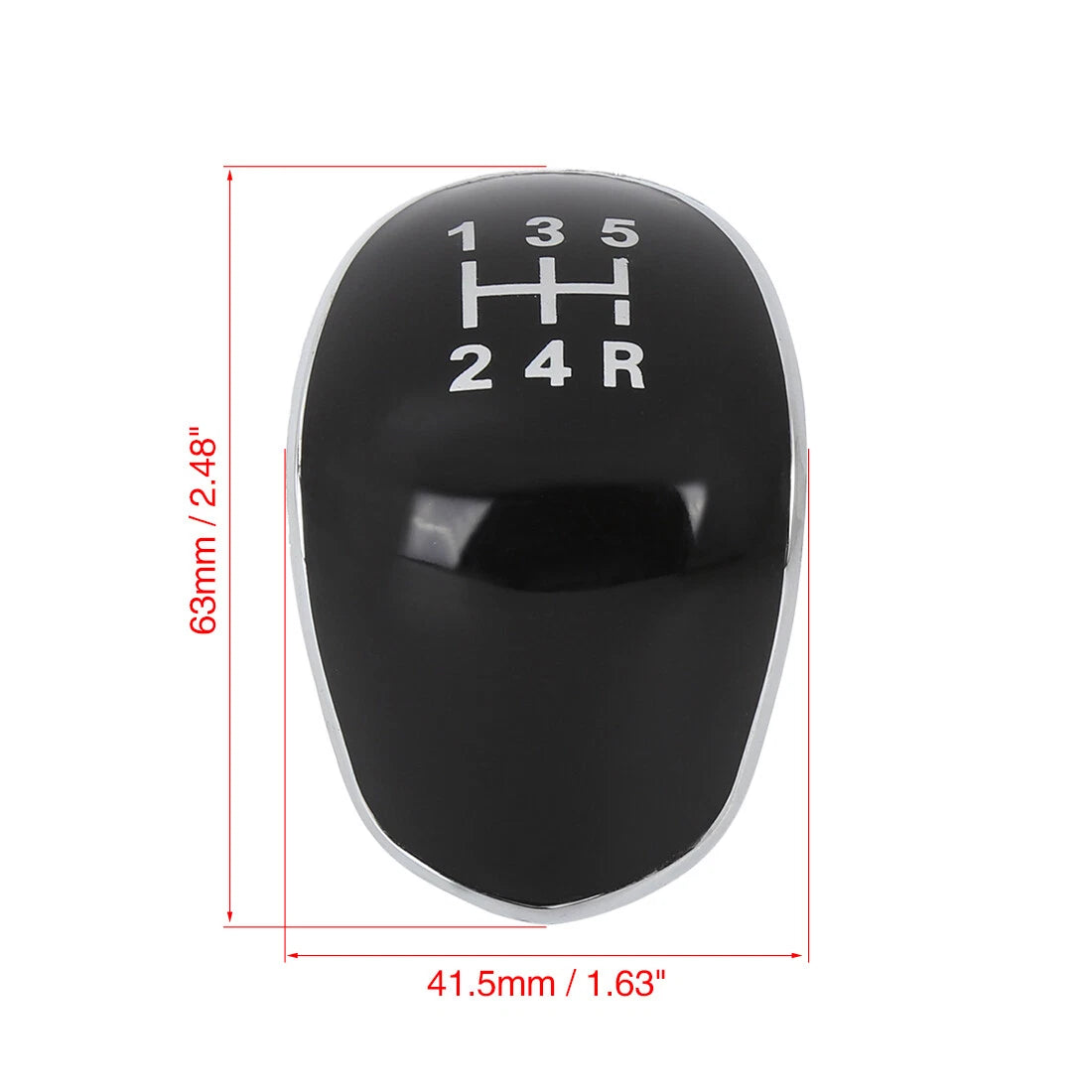 5 Speed Gear Shift Knob Head Cap Cover for Ford Fiesta (2017–2020) Black