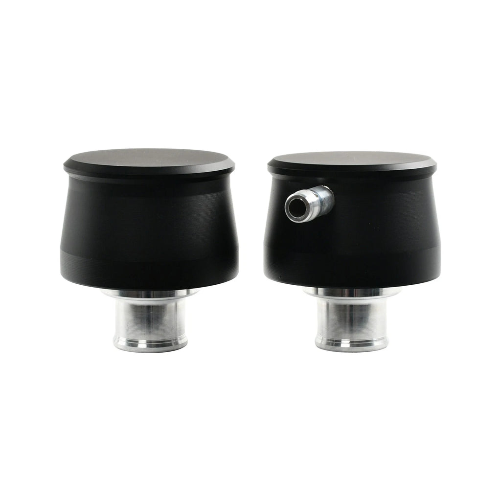 Black Billet Aluminum Valve Cover Breather with Grommets for