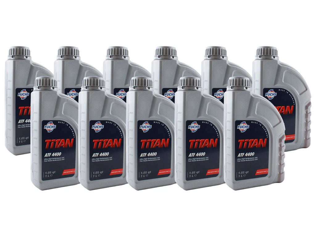 Set of 11 Fuchs TITAN ATF 4400 Auto Trans Fluid 1L for Audi BMW Jaguar LR VW