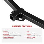2 Inch Trailer Hitch Receiver for Ford E-150 E-250 E-350 (2003-2014)