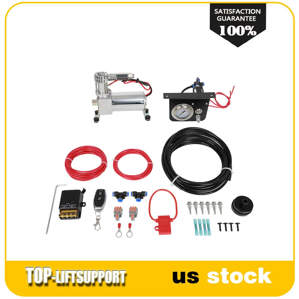 Air Suspension Compressor Gauge Switch Kit for Air Lift Bags