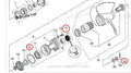 Lower Gearcase Seal Kit for Tohatsu MD70A2 MD75C2 MD90A2 M140A2 (3B7601110 3B7601030)