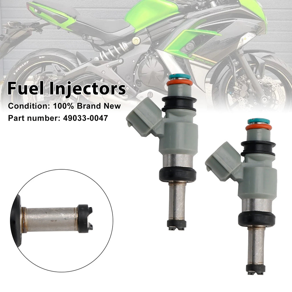 2X Fuel Injectors 49033-0047 for Kawasaki Ninja 400 (2018–2024)