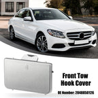 Tow Hook Eye Hole Cover for Mercedes-Benz C-Class (2015–2021) Silver Tone